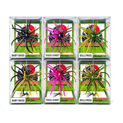 Hookset Hybrid 20mm Urchin Lure 6 Pack Bundle Dark Colors Retail Boxed Bass