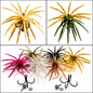Urchin Quad-Hook Weighted Rig 2-Pack PLUS 6 New Hybrid Two-Color 20MM TPE Urchin