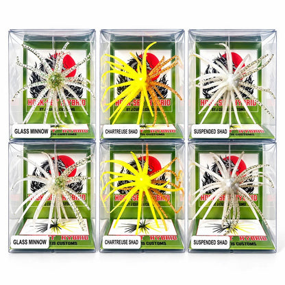 Hookset Hybrid 20mm Urchin Lure 6 Pack Bundle Light Colors Retail Boxed Bass